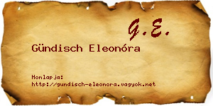Gündisch Eleonóra névjegykártya